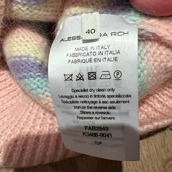 Alessandra Rich cropped tank sweater size 40 - Picture 4 of 5